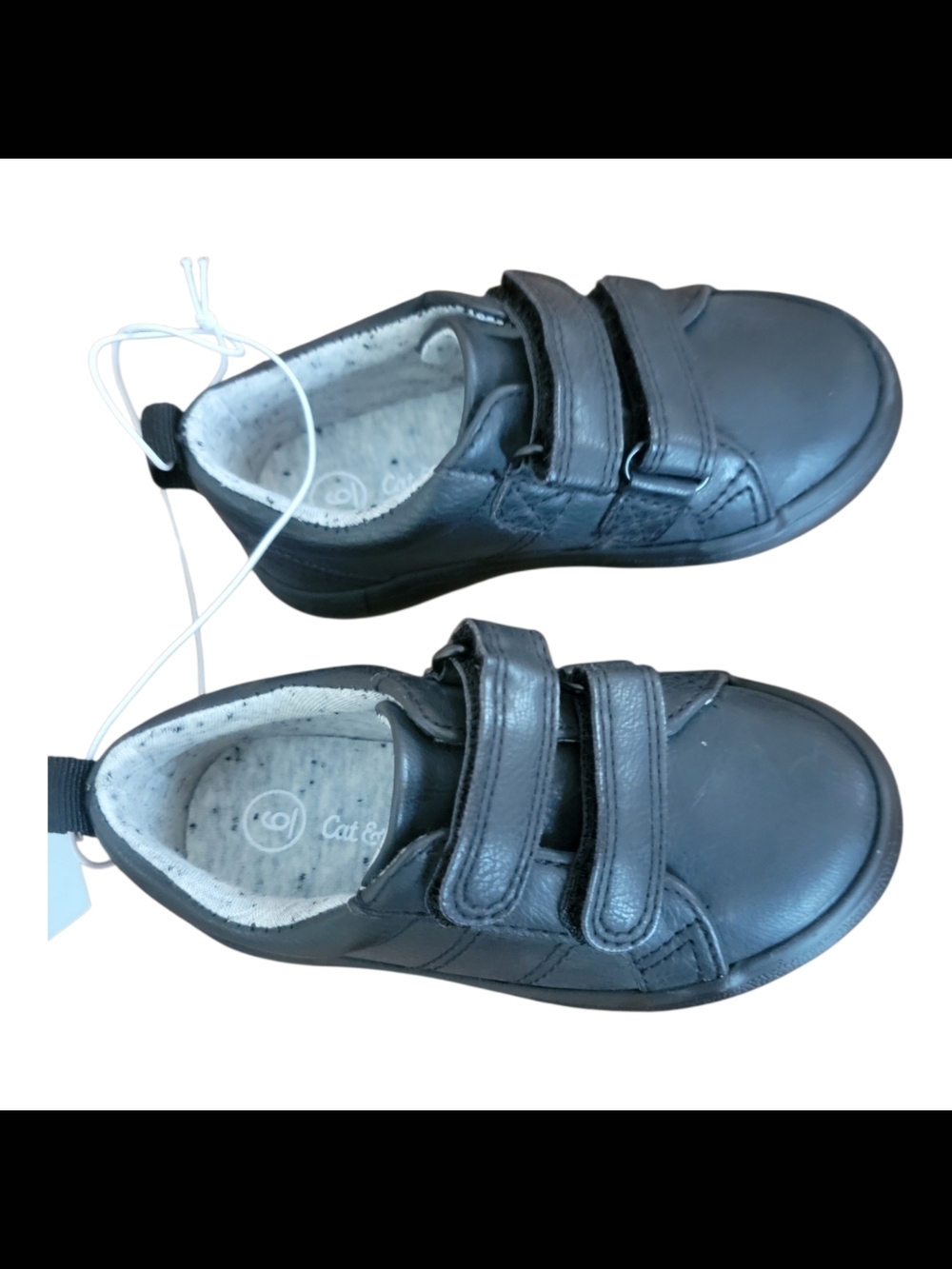 Cat & Jack Boys' Black Double-Strap School Sneakers